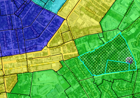 Screenshot of Attendance Area Redistricting software